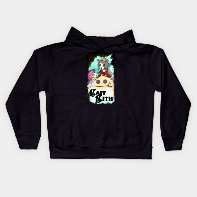 Cait Sith Kids Hoodie by Beanzomatic